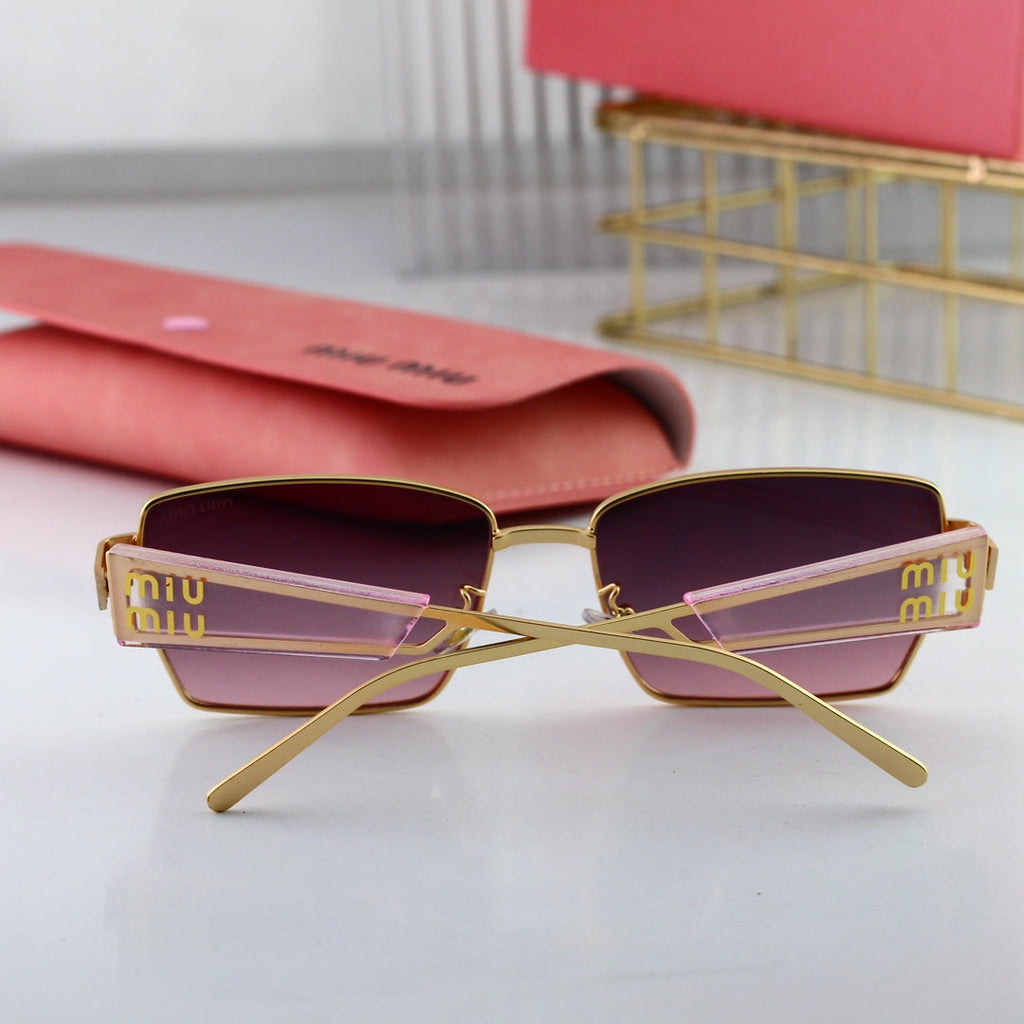Miu Miu Retro Wide-Rim Rectangular Sunglasses | Luxury UV400 Eyewear