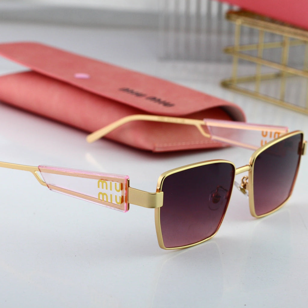 Miu Miu Retro Wide-Rim Rectangular Sunglasses | Luxury UV400 Eyewear