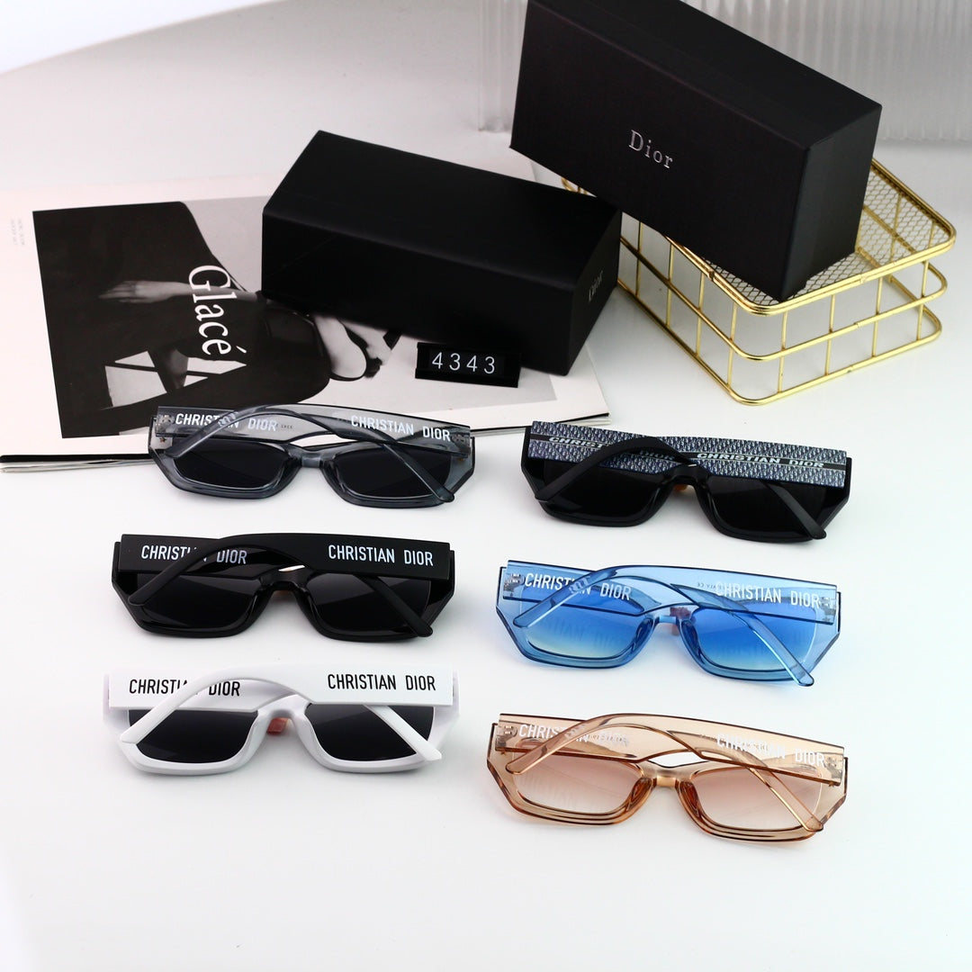 DIOR Embossed Rectangular Sunglasses | Luxury UV400 Designer Eyewear