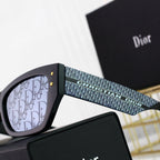DIOR Embossed Rectangular Sunglasses | Luxury UV400 Designer Eyewear