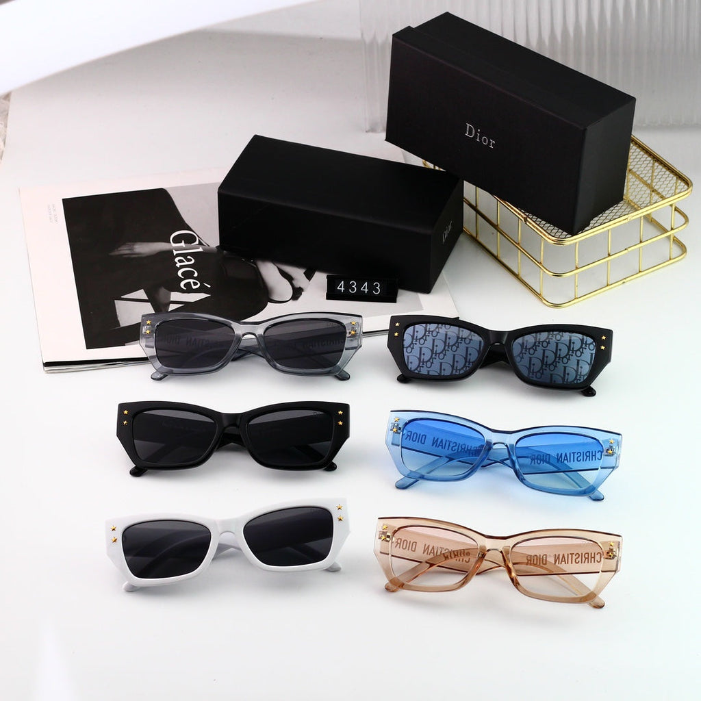 DIOR Embossed Rectangular Sunglasses | Luxury UV400 Designer Eyewear