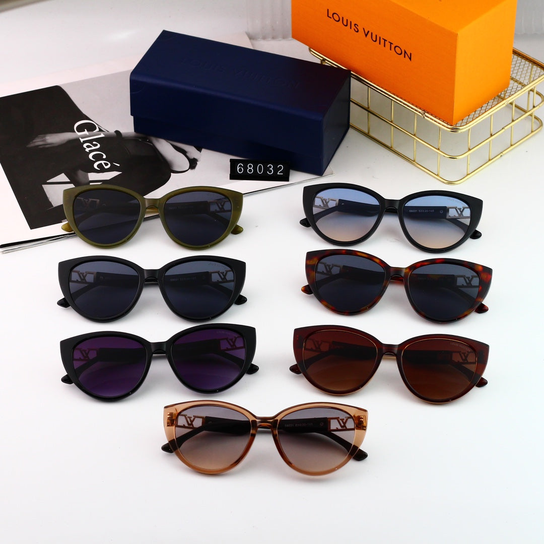 Louis Vuitton Cat-Eye Metal Logo Sunglasses | Luxury UV400 Eyewear