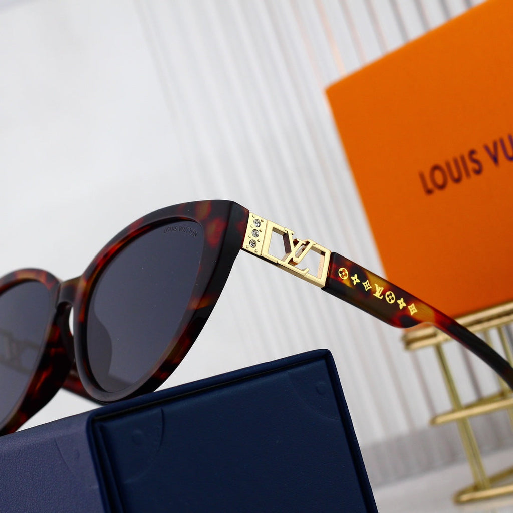 Louis Vuitton Cat-Eye Metal Logo Sunglasses | Luxury UV400 Eyewear