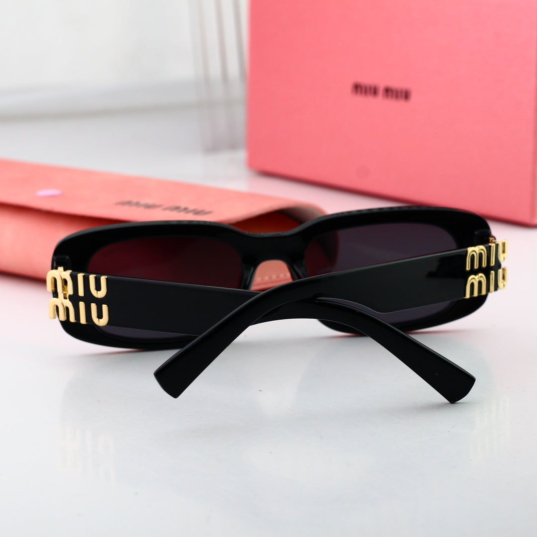 MIU MIU Rectangular Metal Sunglasses | Luxury UV400 Designer Eyewear