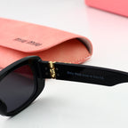 MIU MIU Rectangular Metal Sunglasses | Luxury UV400 Designer Eyewear