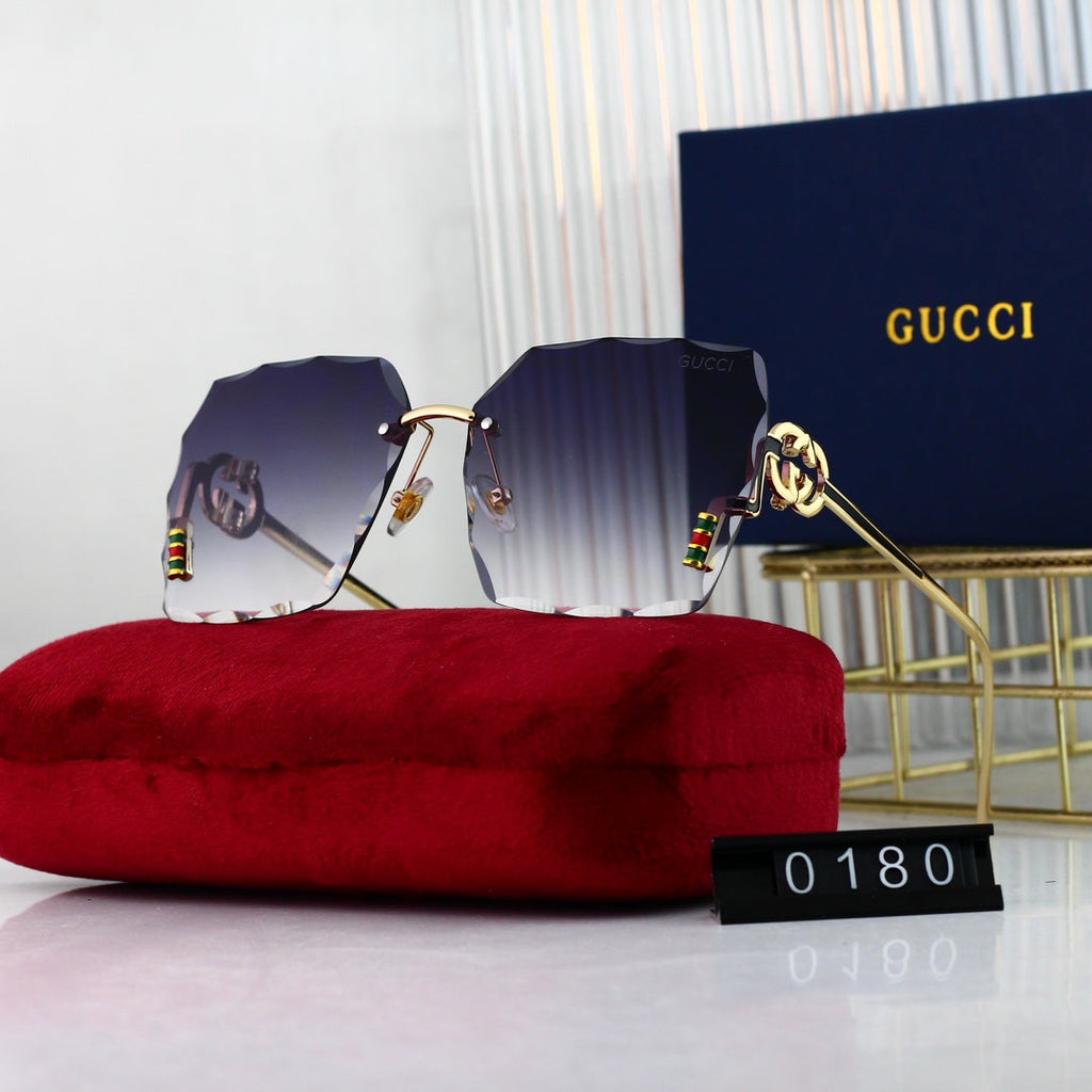 GUCCI Rimless Square Polarized Sunglasses | Luxury UV400 Eyewear