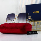 GUCCI Rimless Square Polarized Sunglasses | Luxury UV400 Eyewear