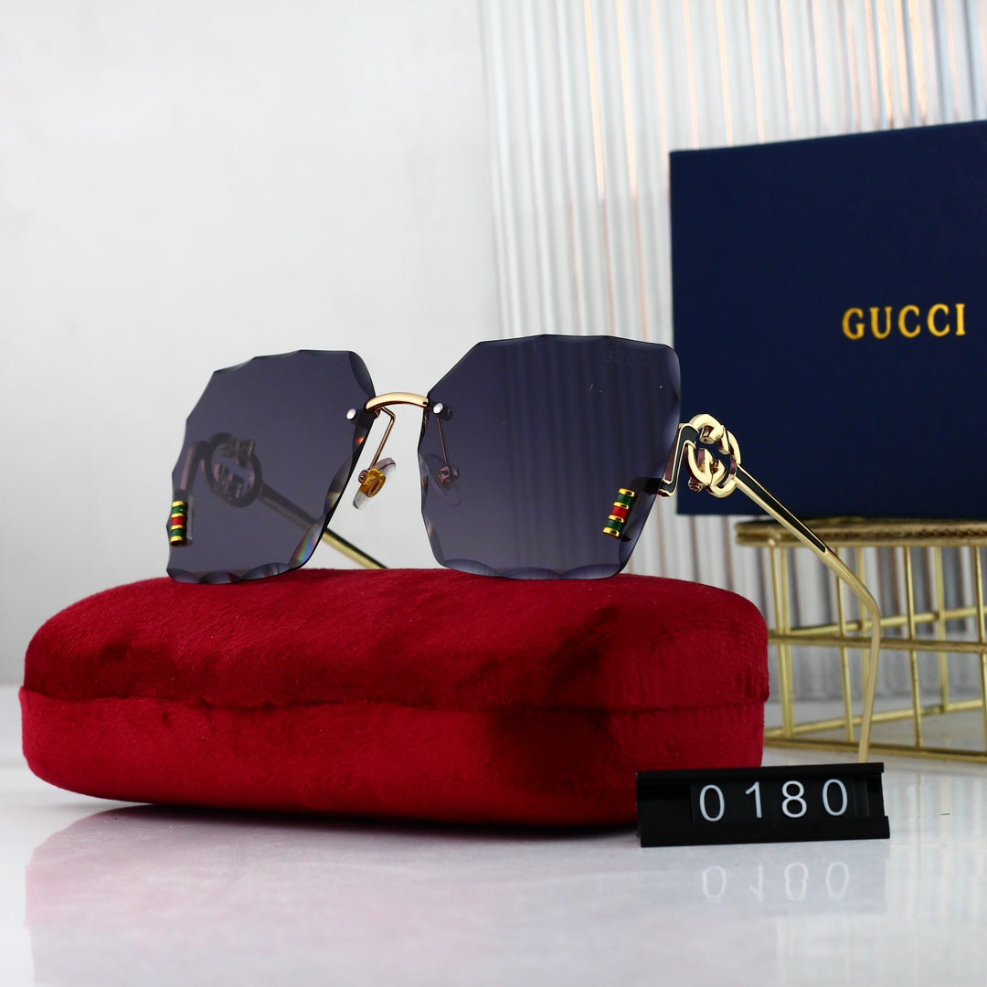 GUCCI Rimless Square Polarized Sunglasses | Luxury UV400 Eyewear