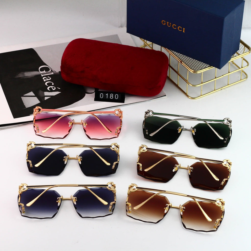 GUCCI Rimless Square Polarized Sunglasses | Luxury UV400 Eyewear
