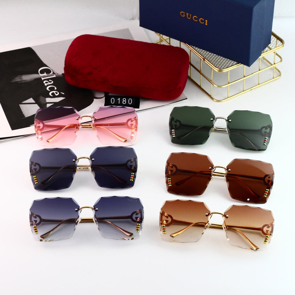 GUCCI Rimless Square Polarized Sunglasses | Luxury UV400 Eyewear