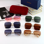 GUCCI Rimless Square Polarized Sunglasses | Luxury UV400 Eyewear