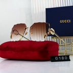 GUCCI Rimless Square Polarized Sunglasses | Luxury UV400 Eyewear