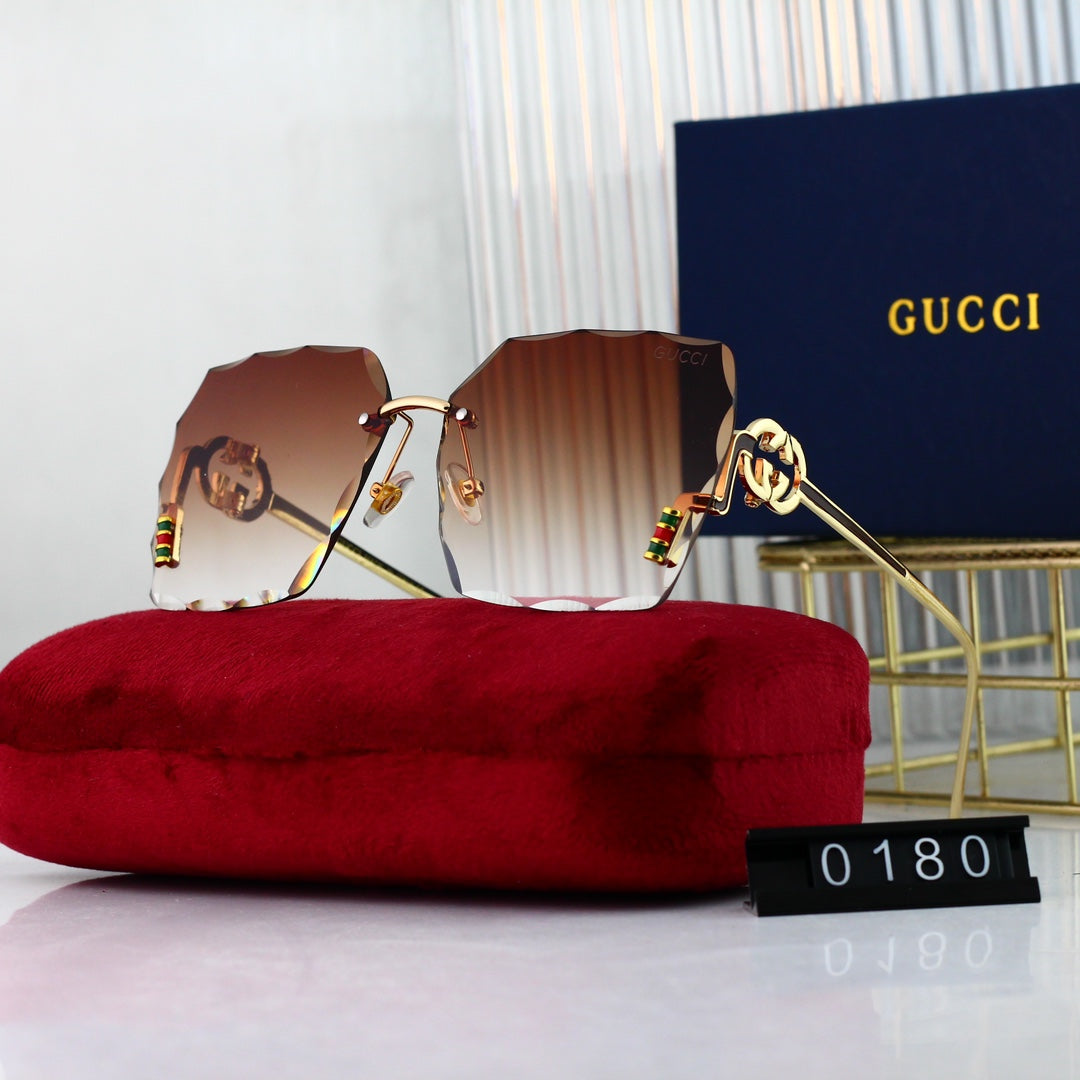 GUCCI Rimless Square Polarized Sunglasses | Luxury UV400 Eyewear