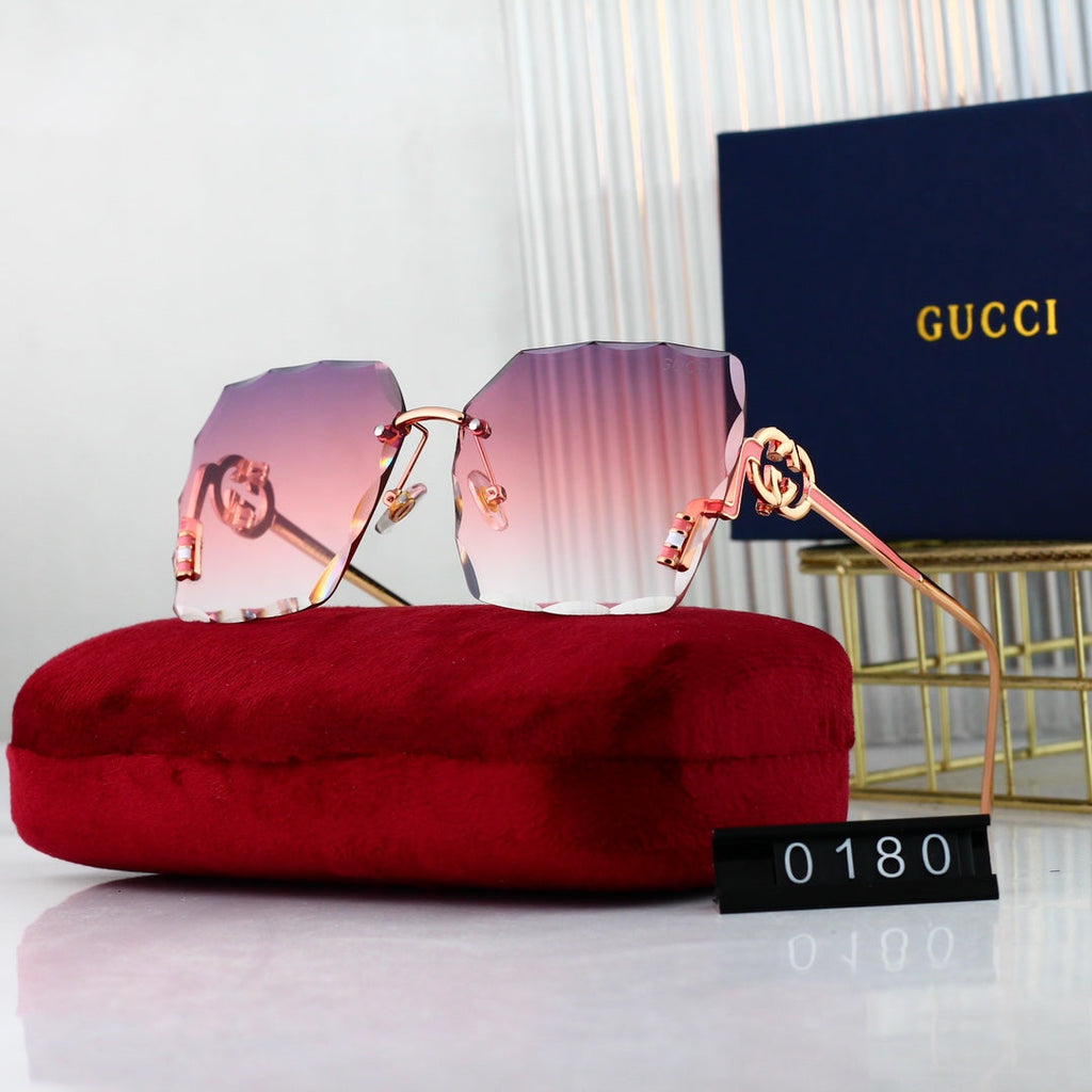 GUCCI Rimless Square Polarized Sunglasses | Luxury UV400 Eyewear