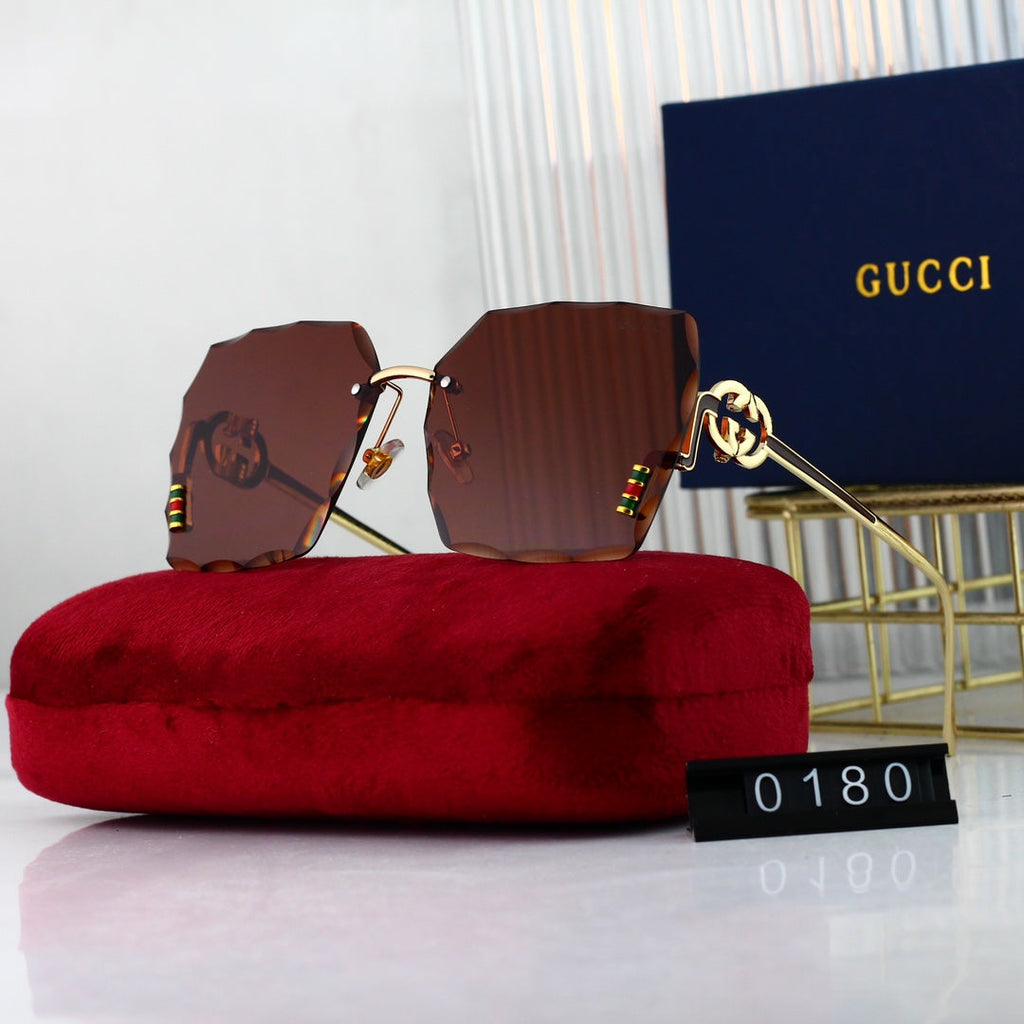 GUCCI Rimless Square Polarized Sunglasses | Luxury UV400 Eyewear
