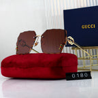 GUCCI Rimless Square Polarized Sunglasses | Luxury UV400 Eyewear