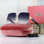 MIU MIU Rimless Square Polarized Sunglasses | Luxury UV400 Eyewear