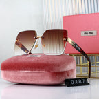 MIU MIU Rimless Square Polarized Sunglasses | Luxury UV400 Eyewear