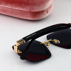 MIU MIU Rimless Square Polarized Sunglasses | Luxury UV400 Eyewear