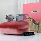 MIU MIU Narrow Rectangular Polarized Sunglasses | Luxury UV400 Eyewear