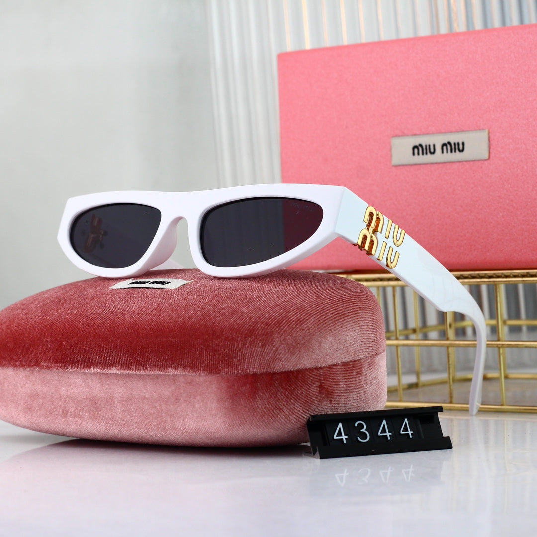 MIU MIU Narrow Rectangular Polarized Sunglasses | Luxury UV400 Eyewear
