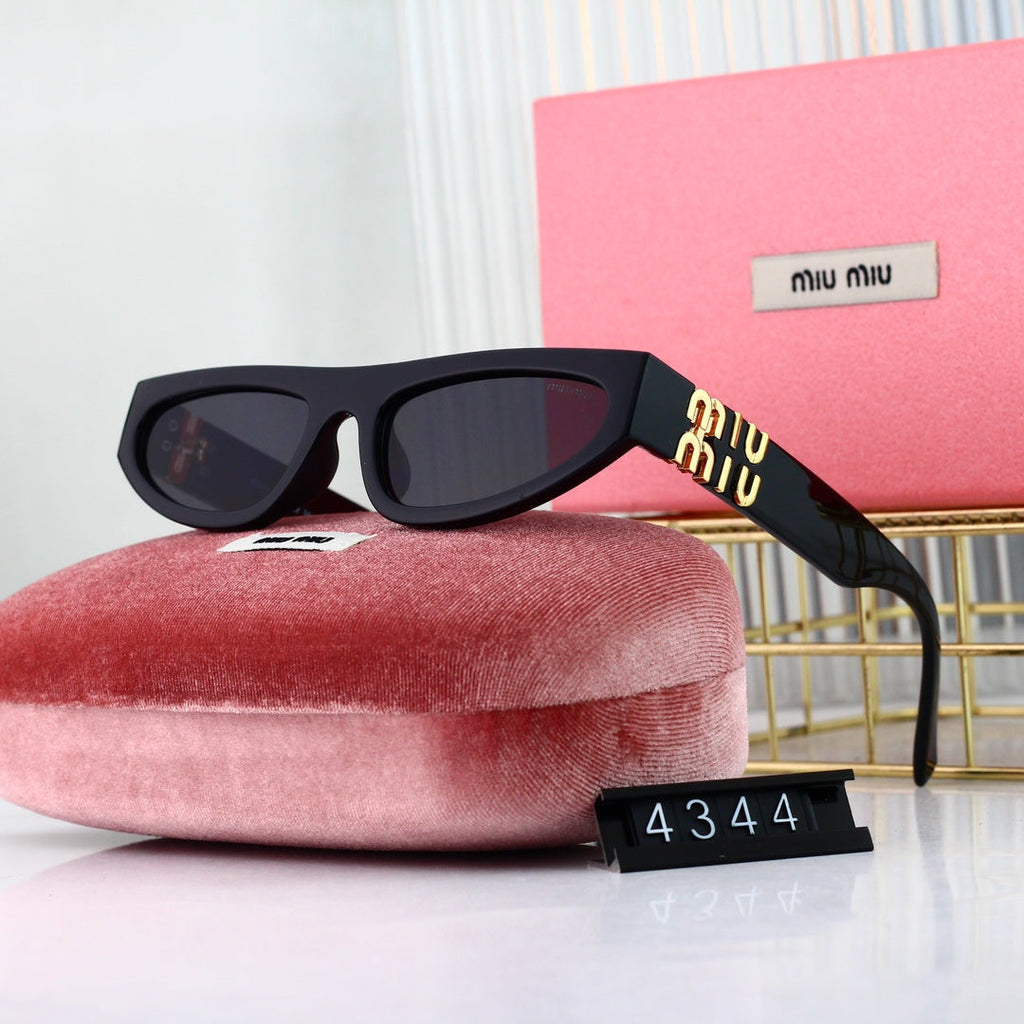 MIU MIU Narrow Rectangular Polarized Sunglasses | Luxury UV400 Eyewear