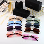 Dior Rimless Metal Polarized Sunglasses | Luxury Designer UV400 Eyewear