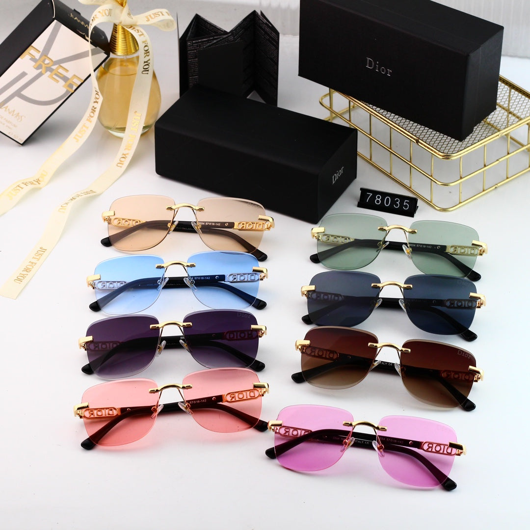 Dior Rimless Metal Polarized Sunglasses | Luxury Designer UV400 Eyewear