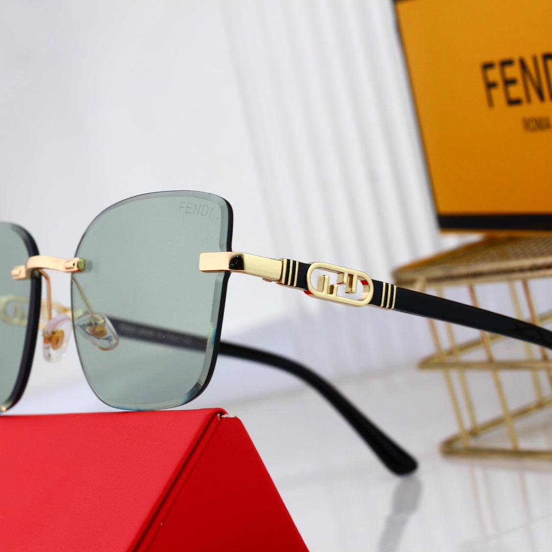 Fendi Metal Interlocking FF Polarized Sunglasses | Luxury Designer UV400 Eyewear