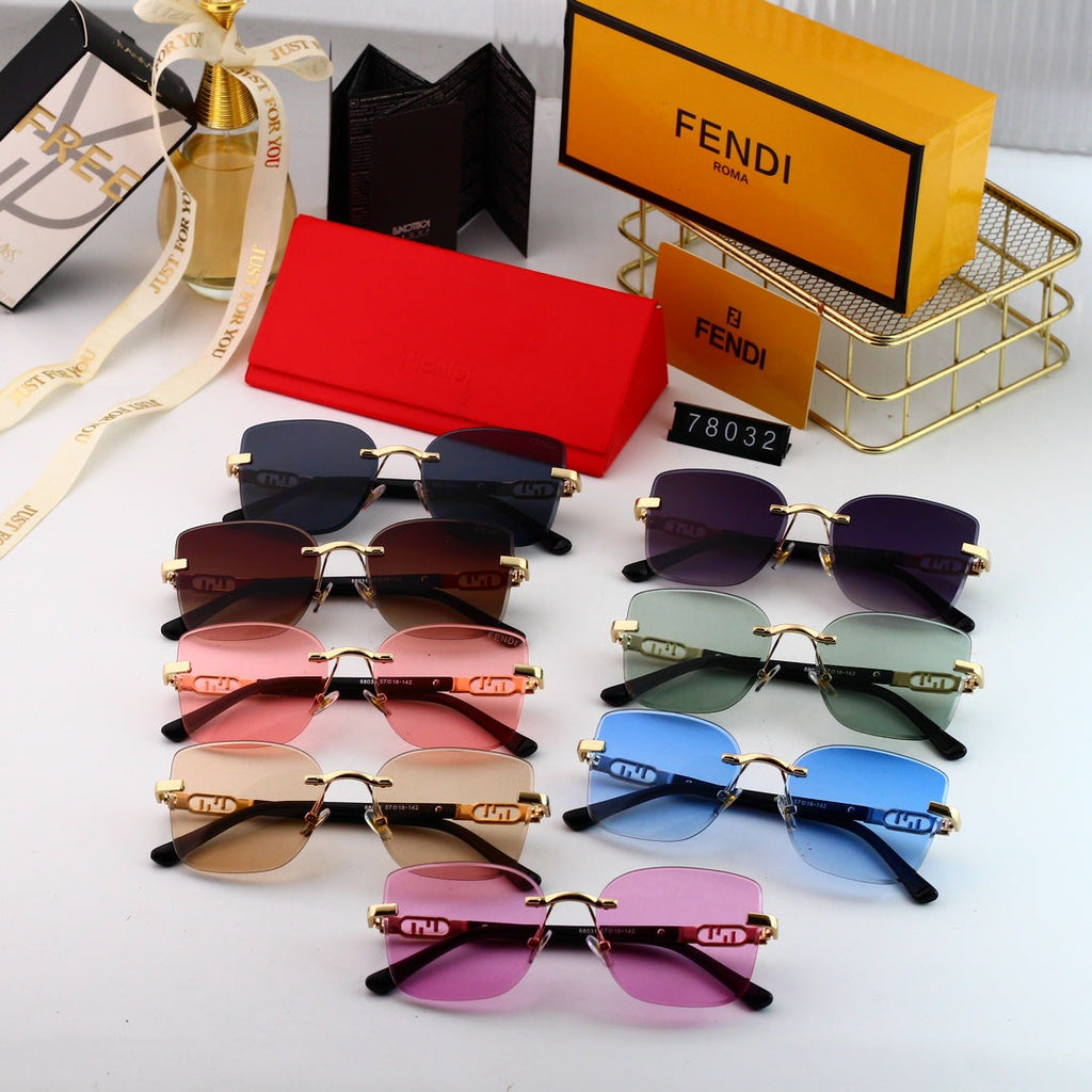 Fendi Metal Interlocking FF Polarized Sunglasses | Luxury Designer UV400 Eyewear