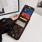 Louis Vuitton iPhone 18 Pro Case with Card Holder – Pink Classic Monogram Leather