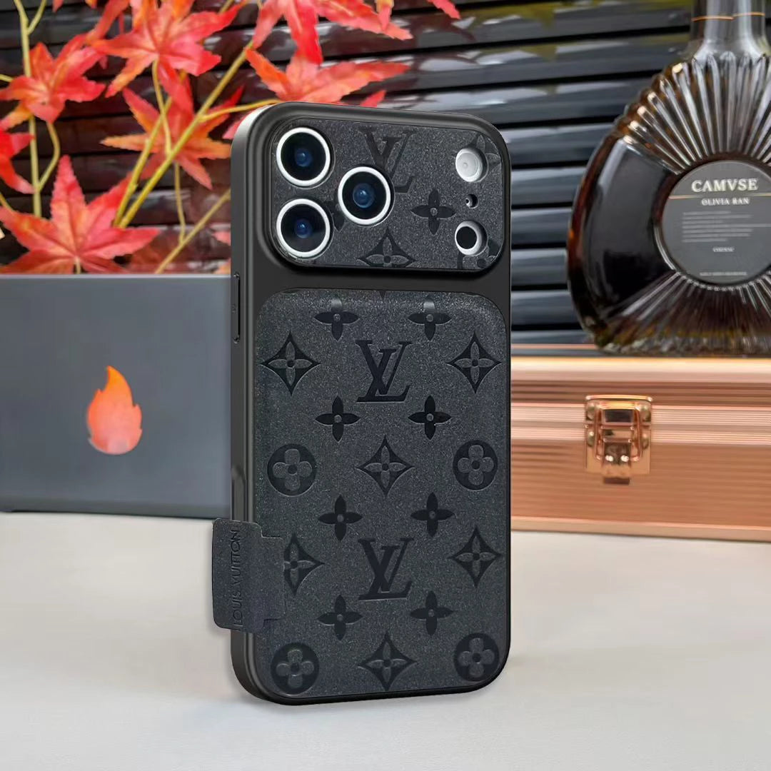 Louis Vuitton iPhone 17 Pro Max Case - Luxury Designer Leather Cover - Black