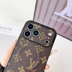 Louis Vuitton iPhone 18 Pro Case MagSafe – Classic Monogram Leather Brown