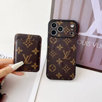 Louis Vuitton iPhone 18 Pro Max Case MagSafe – Classic Monogram Leather Dark
