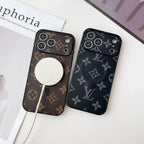 Louis Vuitton iPhone 18 Pro Max Case MagSafe – Classic Monogram Leather Dark