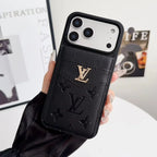 Louis Vuitton iPhone 18 Pro Case with Card Holder – Classic Monogram Leather