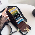 Louis Vuitton iPhone 18 Pro Max Case with Card Holder & Strap – Monogram Leather Wallet