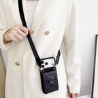 Gucci iPhone 17 Pro Max Case with Card Holder & Strap - GG Leather Wallet