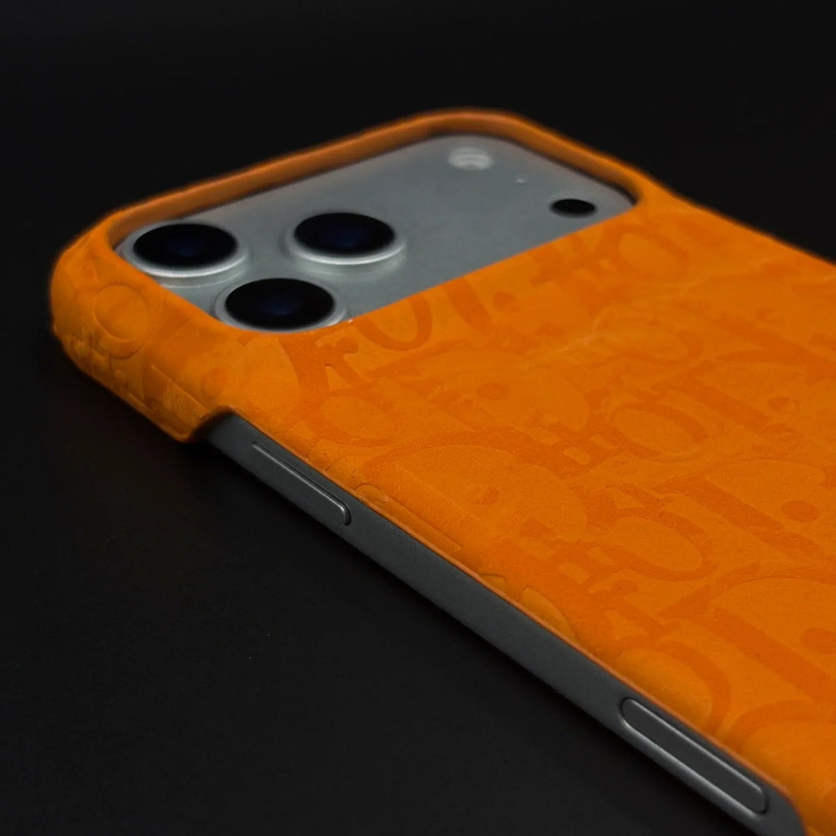Oblique Dior iPhone 18 Pro Case – Orange Luxury Dior iPhone Case