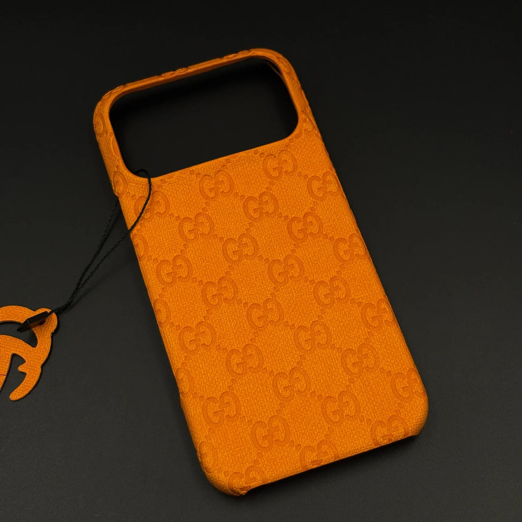 Orange Gucci iPhone 18 Pro Max Case Monogram – Luxury Gucci iPhone Case