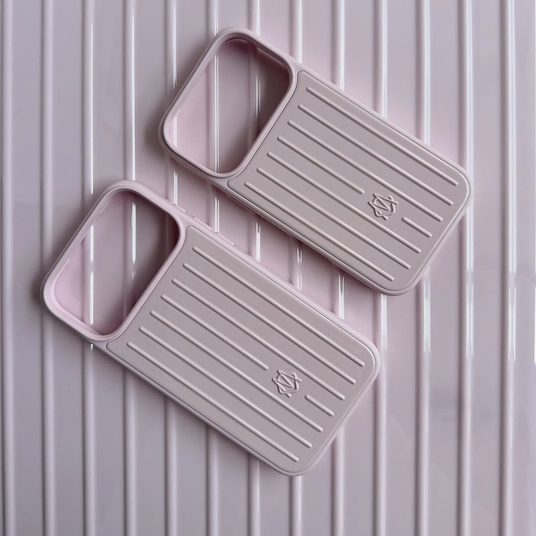 Gold Rimowa iPhone 17 Pro Max Case - Luxury Travel Design