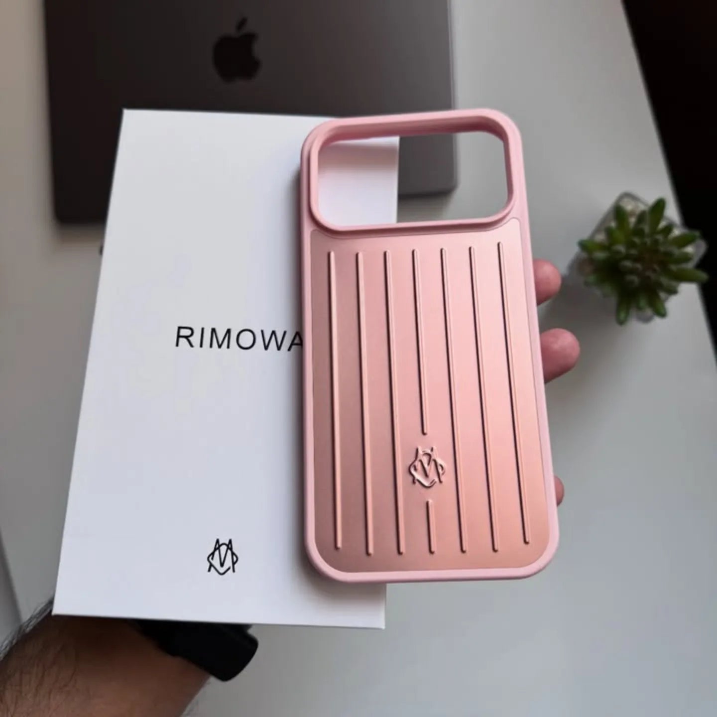 Gold Rimowa iPhone 17 Pro Max Case - Luxury Travel Design