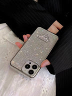 Crystal Prada iPhone 18 Pro Case – Luxury Rhinestone Prada Phone Case Clear