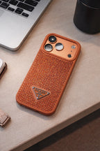 Crystal Black iPhone 17 Pro Max Case - Quilted Luxury Rhinestone Designer-Style Cover