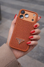 Crystal Black iPhone 17 Pro Max Case - Quilted Luxury Rhinestone Designer-Style Cover