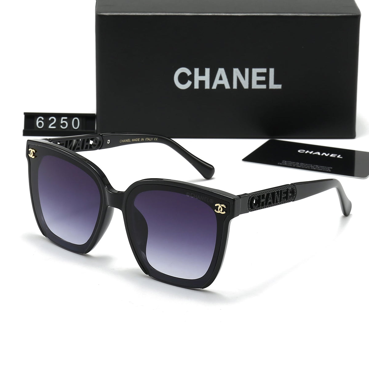 Chanel CC Oversized Square Polarized Sunglasses