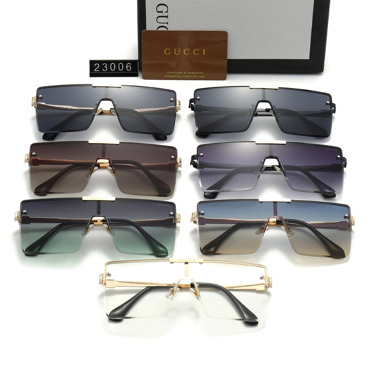 Gucci GG Oversized Square Polarized Sunglasses