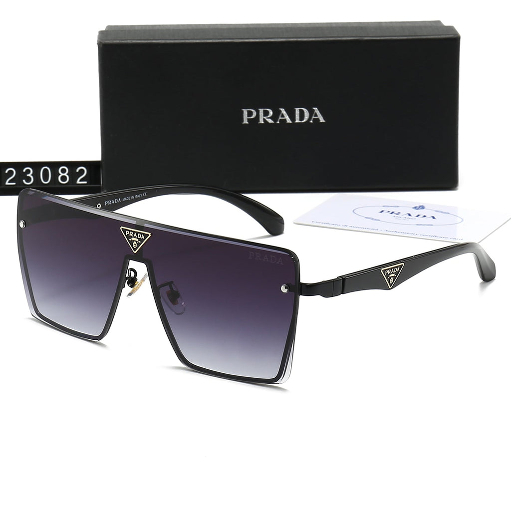 Prada Triangle Logo Square Polarized Sunglasses