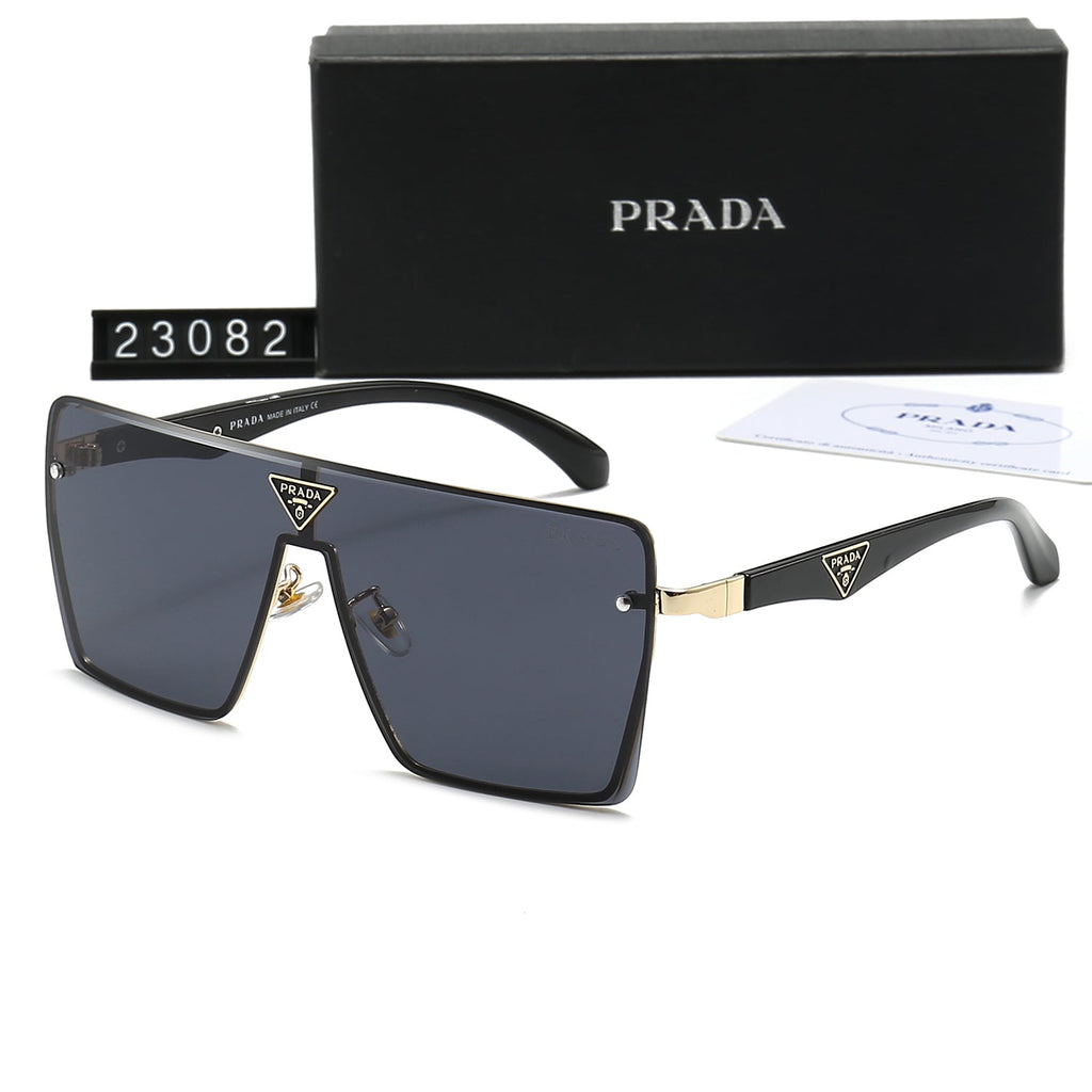 Prada Triangle Logo Square Polarized Sunglasses