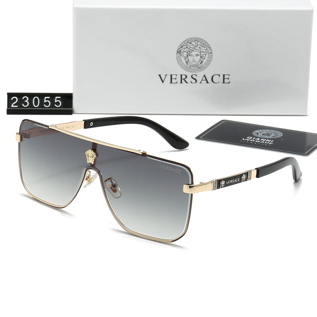Versace Medusa Oversized Aviator Polarized Sunglasses